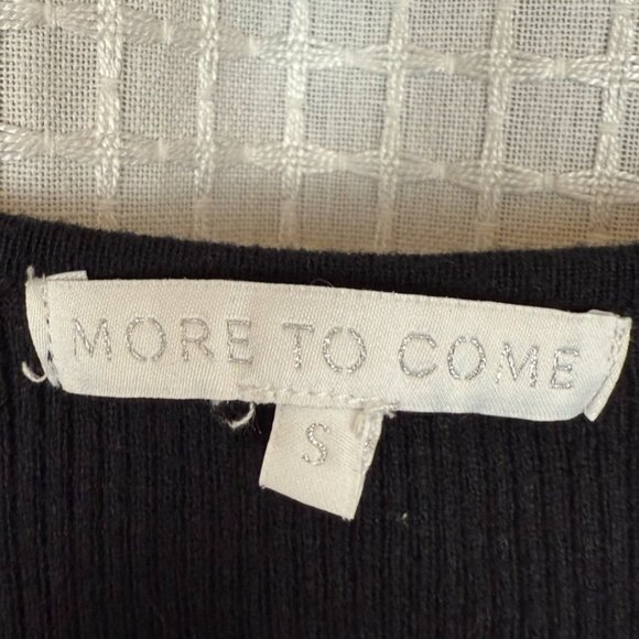 MORE TO COME Ribbed Black Long Sleeve Sweater Stomach Cut Out Dress-Small - Picture 6 of 6